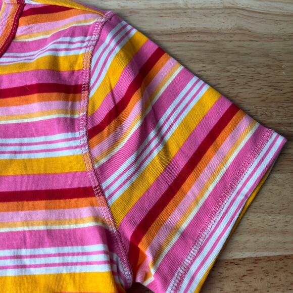 Wild Fable Women's Pink Striped Short Sleeve Fitted T-Shirt - Size XXL - NWT - Picture 6 of 9